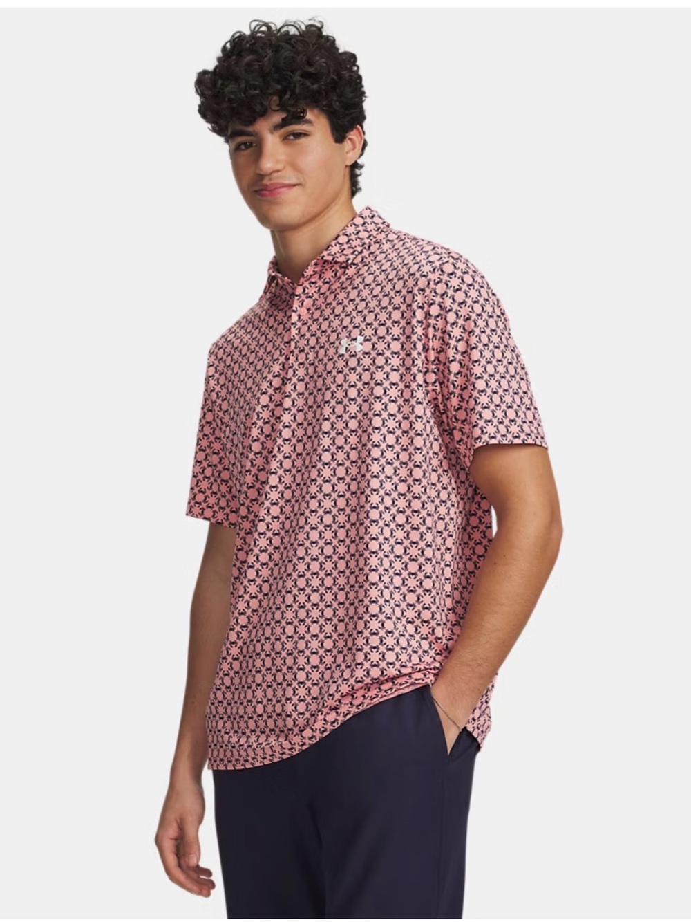 Under Armour UA Matchplay Printed Golf Shirt Crab Size S